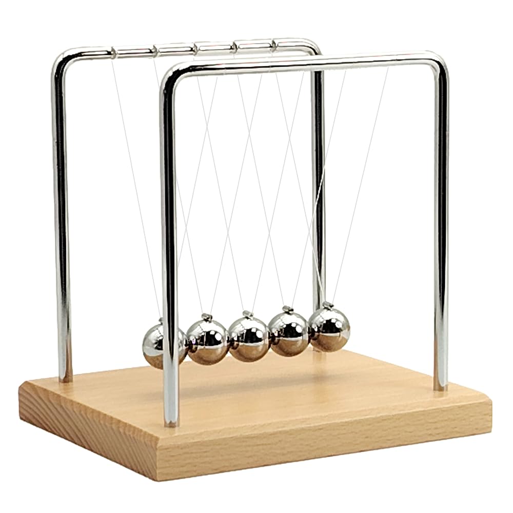 QLKUNLA Newtons Cradle Balance Balls Science Physics Gadget Desktop Decoration Kinetic Motion Toy for Home and Office