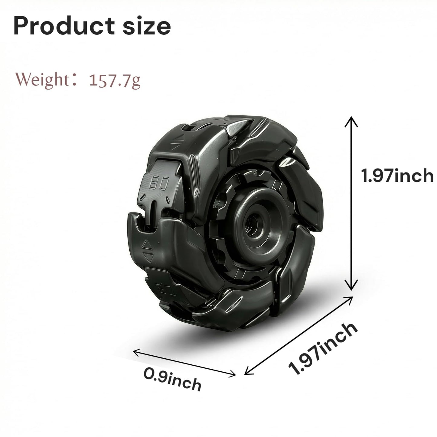 Stress Relief Metal Fidget Spinner for Adults, EDC Fidget Spinner with Open Armor Design & Smooth Spin. a Cool Fidget Toy for Teens & Adults(White Gold)