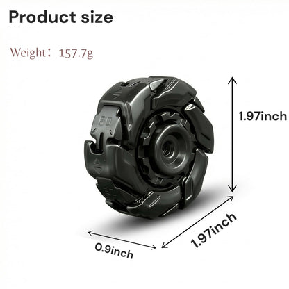 Stress Relief Metal Fidget Spinner for Adults, EDC Fidget Spinner with Open Armor Design & Smooth Spin. a Cool Fidget Toy for Teens & Adults(White Gold)