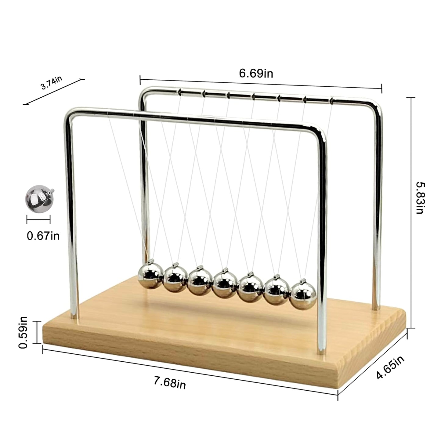 QLKUNLA Newtons Cradle Balance Balls Science Physics Gadget Desktop Decoration Kinetic Motion Toy for Home and Office