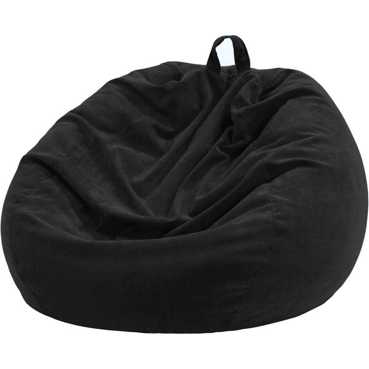 3 ft Bean Bag Chair Cover (No Filler) 35"×43" Large Stuffed Animal Storage Bean Bag Washable Beanbag Chair Cover Premium Corduroy Stuffable Bean Bag Cover for Adults,Kids,Platinum Gray 300L