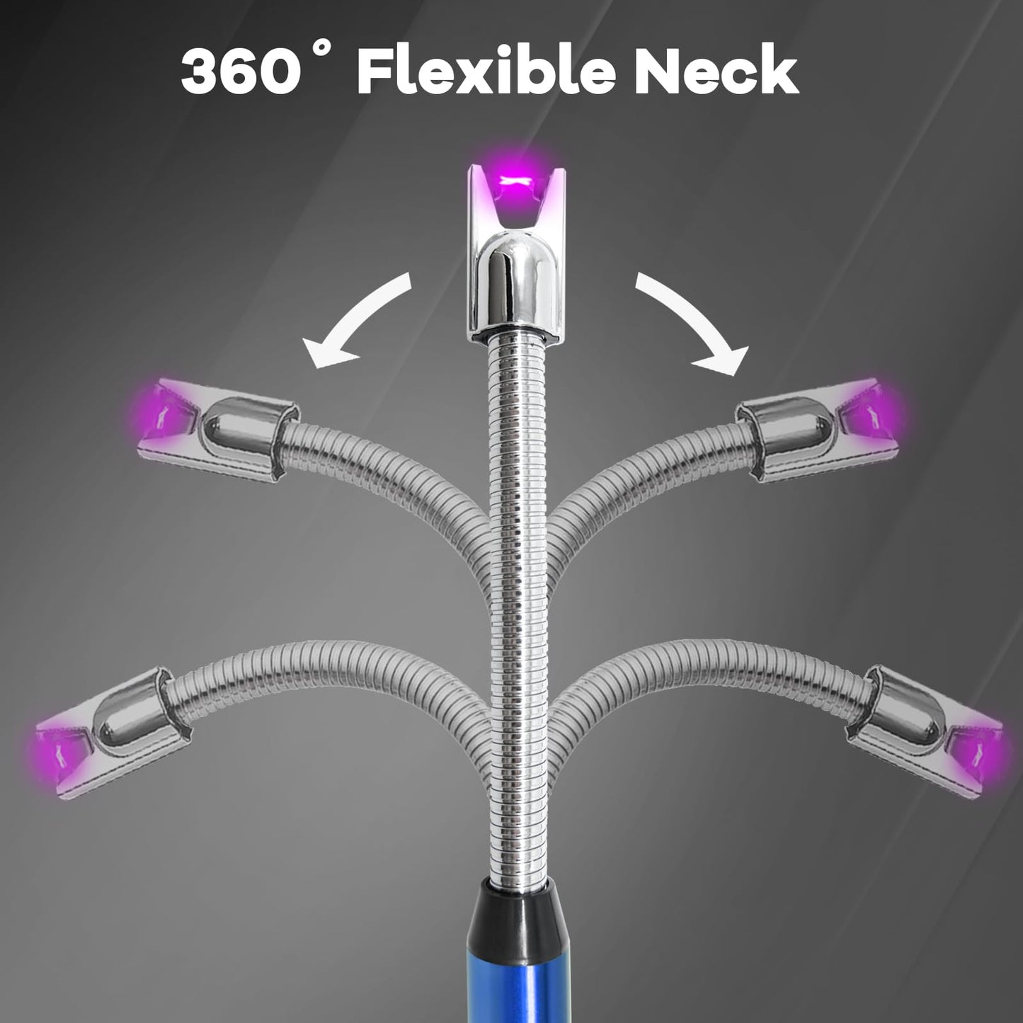 3 Pack Candle Lighter Electric Rechargeable Arc Windproof Lighters Flexible Neck Long Rotate 360 Plasma Lighter USB Flameless Lighters Candles Grill BBQ