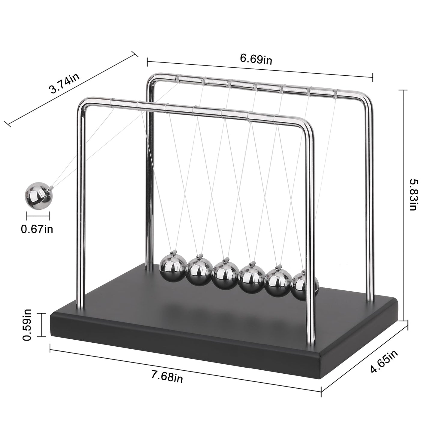 QLKUNLA Newtons Cradle Balance Balls Science Physics Gadget Desktop Decoration Kinetic Motion Toy for Home and Office
