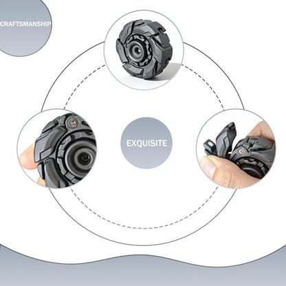 Stress Relief Metal Fidget Spinner for Adults, EDC Fidget Spinner with Open Armor Design & Smooth Spin. a Cool Fidget Toy for Teens & Adults(White Gold)