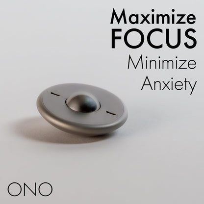 ONO Scroller - Handheld Fidget Toy for Adults | Help Relieve Stress, Anxiety, Tension | Promotes Focus, Clarity | Compact, Portable Design | Aluminum Grey