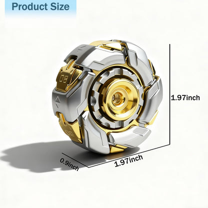 Stress Relief Metal Fidget Spinner for Adults, EDC Fidget Spinner with Open Armor Design & Smooth Spin. a Cool Fidget Toy for Teens & Adults(White Gold)