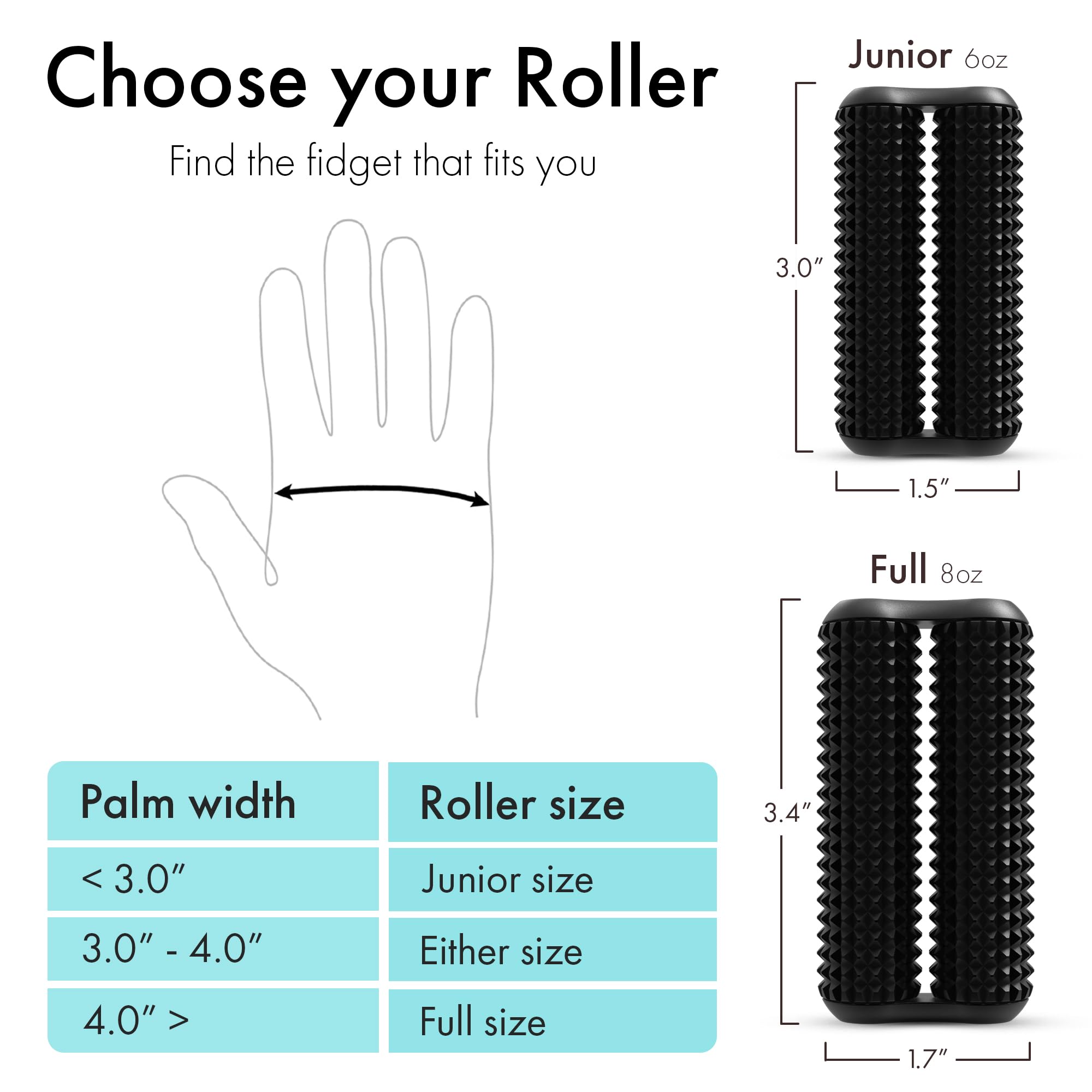 PREMIUM FIDGET ROLLER – STRESS RELIEF & FOCUS HAND TOOL