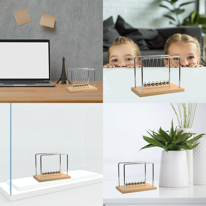 QLKUNLA Newtons Cradle Balance Balls Science Physics Gadget Desktop Decoration Kinetic Motion Toy for Home and Office