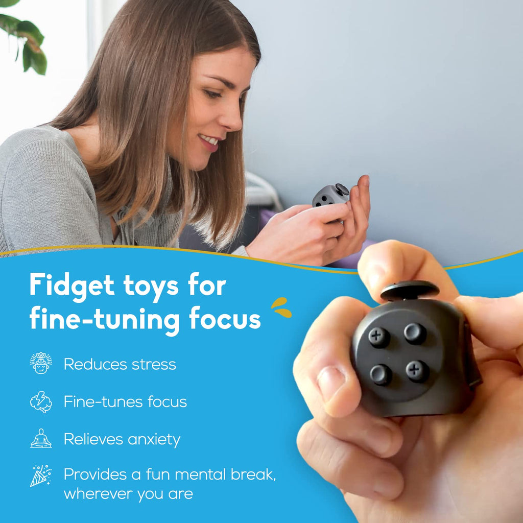 FIDGET CUBE- STRESS RELIEF DESK TOY FOR FOCUS AND AXIETY RELIEF