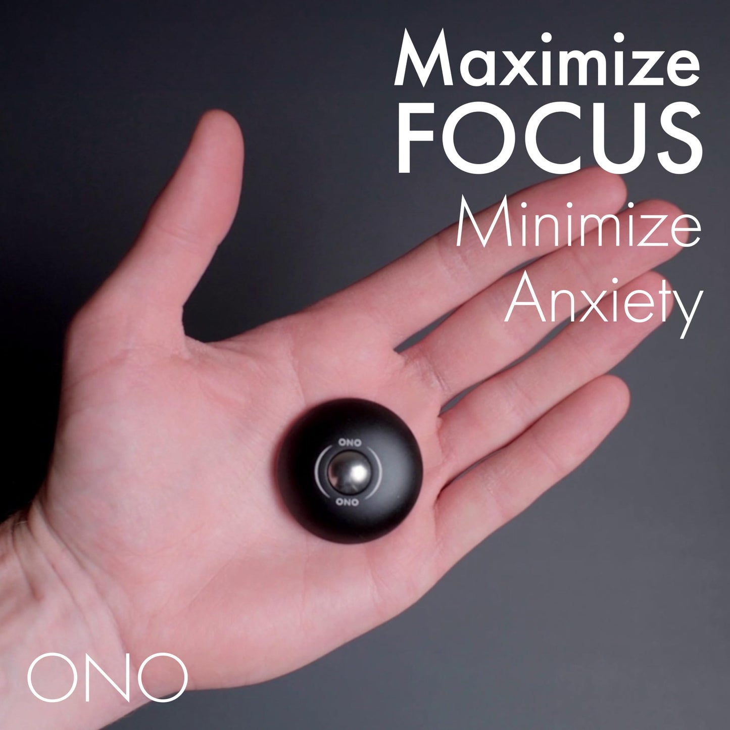 ONO Scroller - Handheld Fidget Toy for Adults | Help Relieve Stress, Anxiety, Tension | Promotes Focus, Clarity | Compact, Portable Design | Aluminum Grey