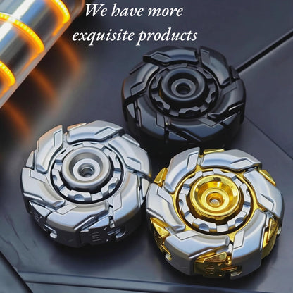 Stress Relief Metal Fidget Spinner for Adults, EDC Fidget Spinner with Open Armor Design & Smooth Spin. a Cool Fidget Toy for Teens & Adults(White Gold)