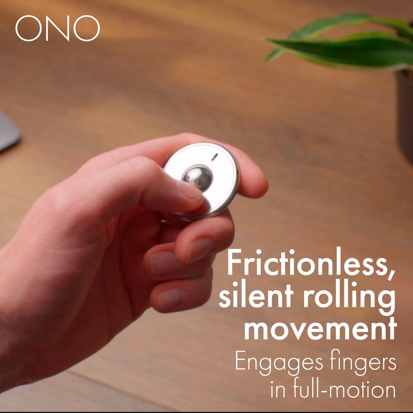 ONO Scroller - Handheld Fidget Toy for Adults | Help Relieve Stress, Anxiety, Tension | Promotes Focus, Clarity | Compact, Portable Design | Aluminum Grey