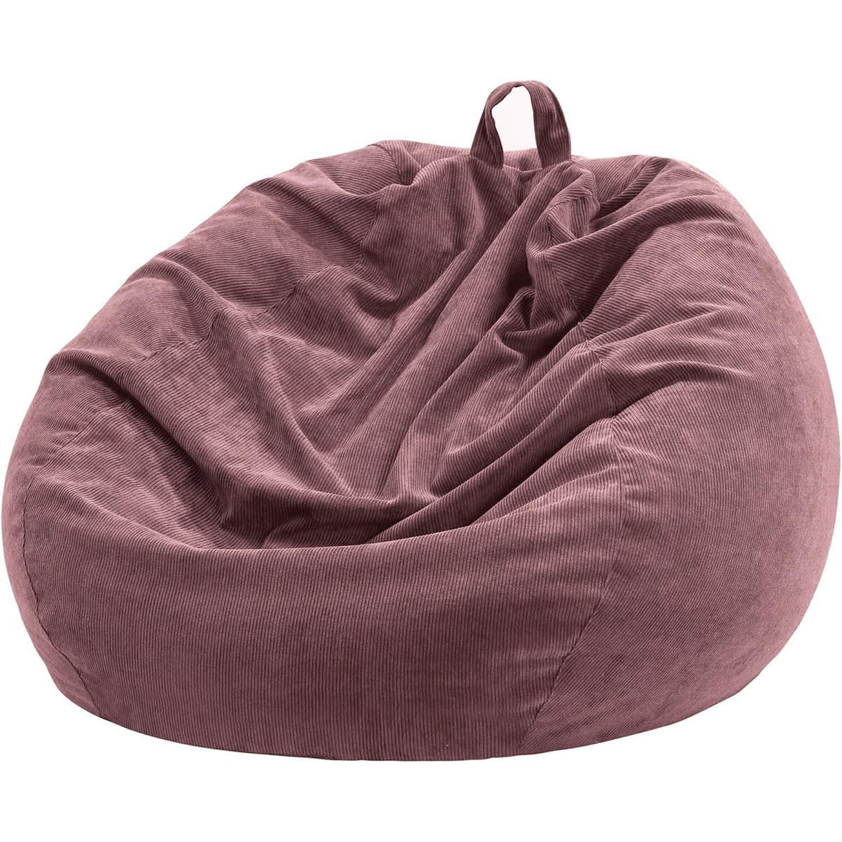 3 ft Bean Bag Chair Cover (No Filler) 35"×43" Large Stuffed Animal Storage Bean Bag Washable Beanbag Chair Cover Premium Corduroy Stuffable Bean Bag Cover for Adults,Kids,Platinum Gray 300L