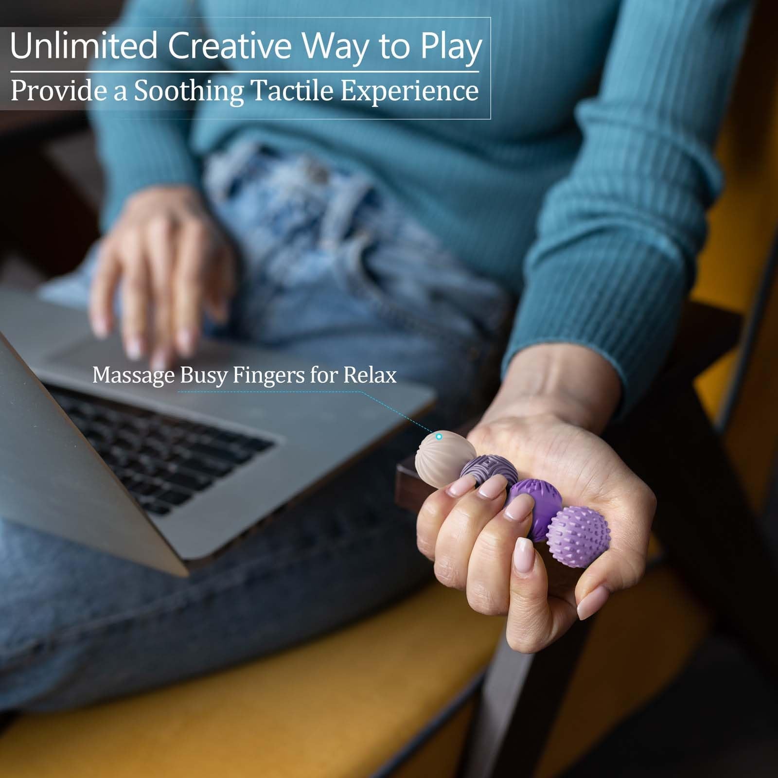 MAGNETIC SILICONE FIDGET BALLS - Stress Relief Toy Set