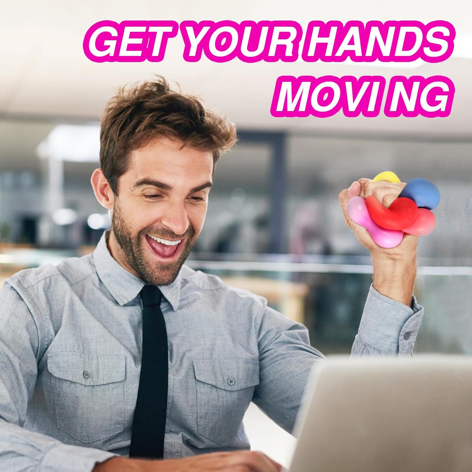 24 MINI SLOW- RISING STRESS CUBES - SENSORY FIDGET SET FOR RELAXATION