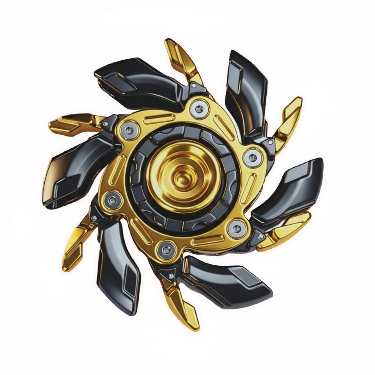 Stress Relief Metal Fidget Spinner for Adults, EDC Fidget Spinner with Open Armor Design & Smooth Spin. a Cool Fidget Toy for Teens & Adults(White Gold)