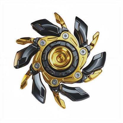 Stress Relief Metal Fidget Spinner for Adults, EDC Fidget Spinner with Open Armor Design & Smooth Spin. a Cool Fidget Toy for Teens & Adults(White Gold)