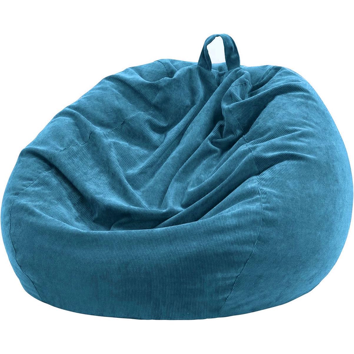 3 ft Bean Bag Chair Cover (No Filler) 35"×43" Large Stuffed Animal Storage Bean Bag Washable Beanbag Chair Cover Premium Corduroy Stuffable Bean Bag Cover for Adults,Kids,Platinum Gray 300L
