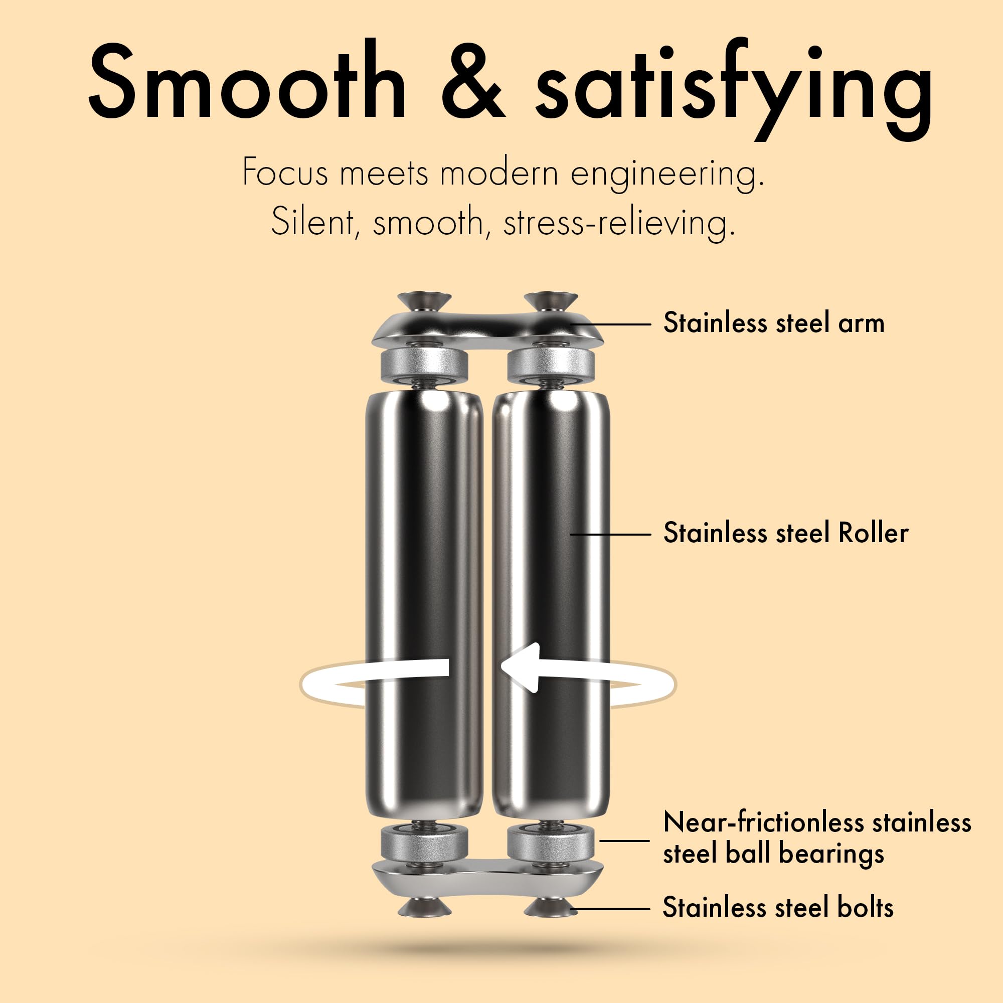 PREMIUM FIDGET ROLLER – STRESS RELIEF & FOCUS HAND TOOL