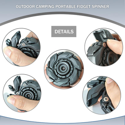 Stress Relief Metal Fidget Spinner for Adults, EDC Fidget Spinner with Open Armor Design & Smooth Spin. a Cool Fidget Toy for Teens & Adults(White Gold)