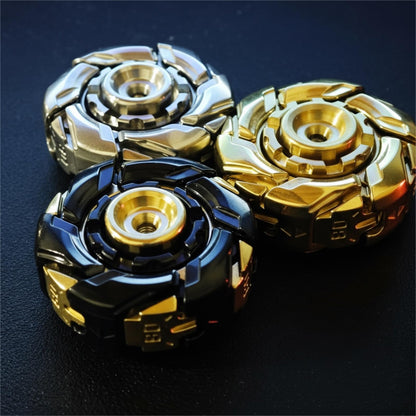 Stress Relief Metal Fidget Spinner for Adults, EDC Fidget Spinner with Open Armor Design & Smooth Spin. a Cool Fidget Toy for Teens & Adults(White Gold)