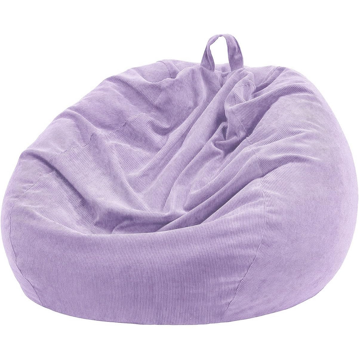 3 ft Bean Bag Chair Cover (No Filler) 35"×43" Large Stuffed Animal Storage Bean Bag Washable Beanbag Chair Cover Premium Corduroy Stuffable Bean Bag Cover for Adults,Kids,Platinum Gray 300L