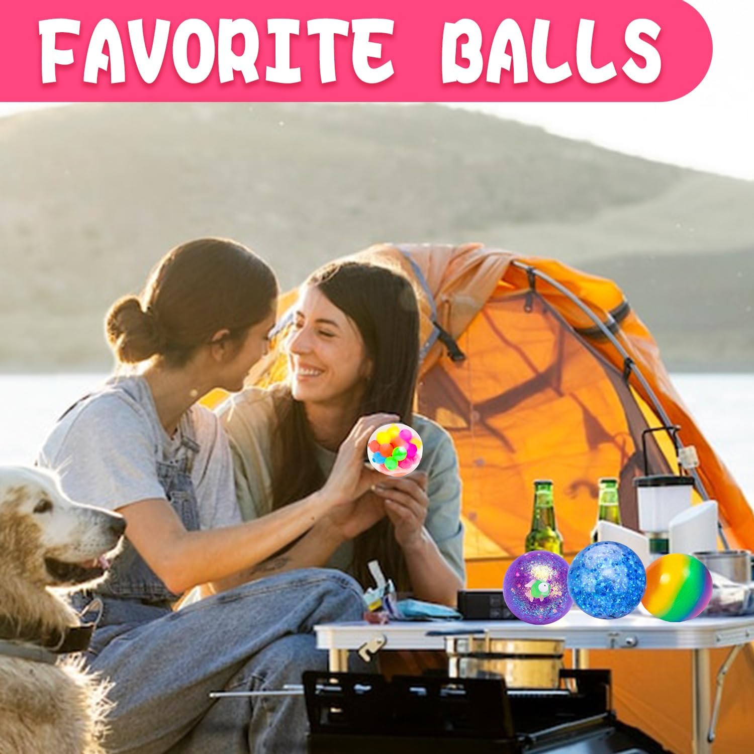 4-PACK ANTI-STRESS SQUISHY BALLS – SENSORY FIDGET TOYS FOR RELAXATION