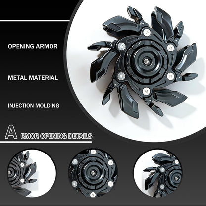 Stress Relief Metal Fidget Spinner for Adults, EDC Fidget Spinner with Open Armor Design & Smooth Spin. a Cool Fidget Toy for Teens & Adults(White Gold)
