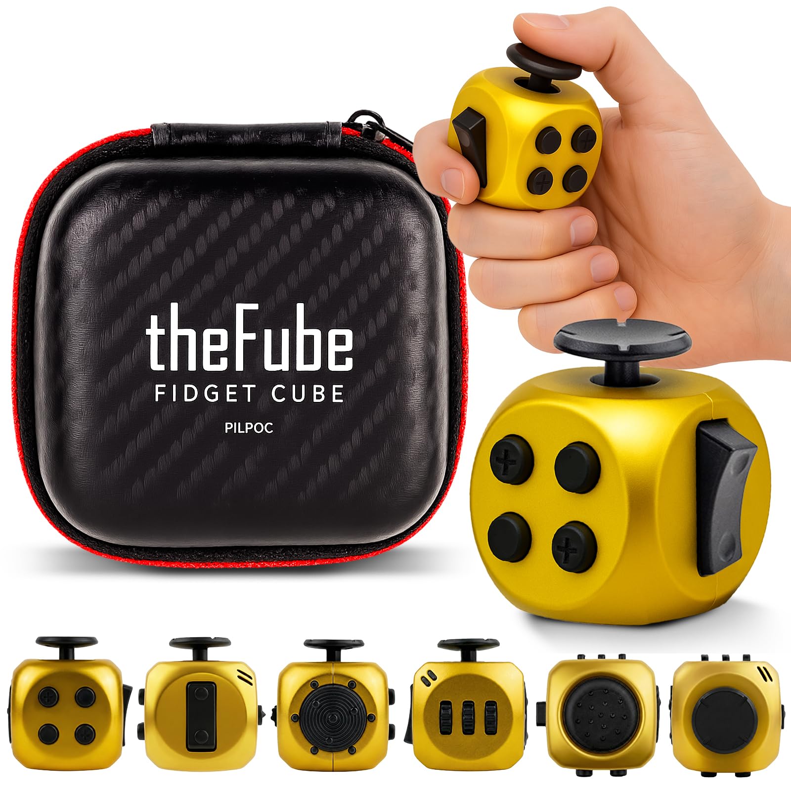 FIDGET CUBE- STRESS RELIEF DESK TOY FOR FOCUS AND AXIETY RELIEF