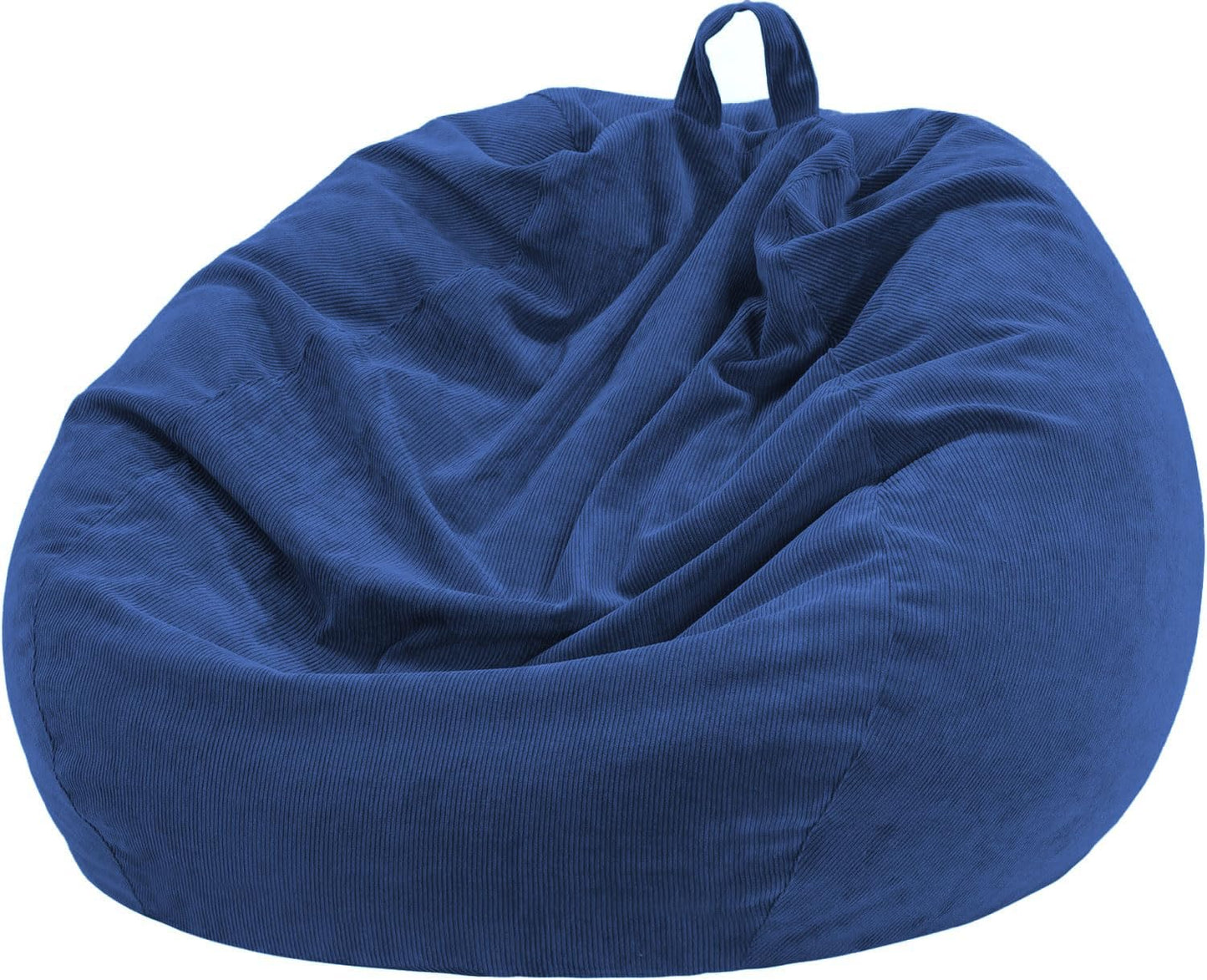 3 ft Bean Bag Chair Cover (No Filler) 35"×43" Large Stuffed Animal Storage Bean Bag Washable Beanbag Chair Cover Premium Corduroy Stuffable Bean Bag Cover for Adults,Kids,Platinum Gray 300L