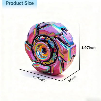 Stress Relief Metal Fidget Spinner for Adults, EDC Fidget Spinner with Open Armor Design & Smooth Spin. a Cool Fidget Toy for Teens & Adults(White Gold)