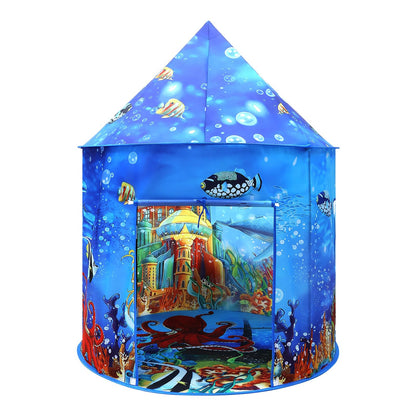 Ocean Kids Play Tent Princess Toys Under Water Kids Tent Mermaid Playhouse Indoor for Girls Toddler Tents Inside Sensory Play House Ages 3-5,4-7 as Birthday Gift
