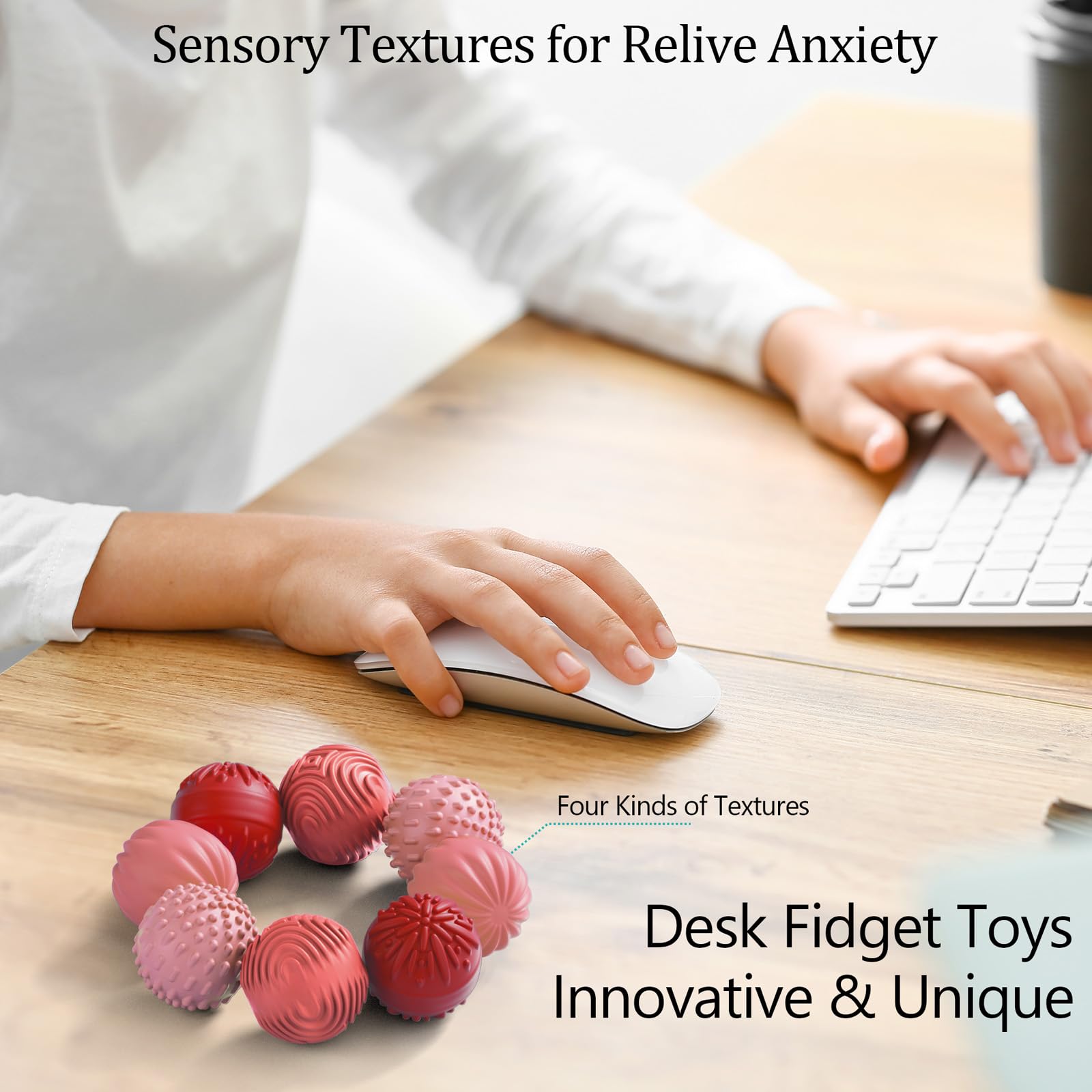 MAGNETIC SILICONE FIDGET BALLS - Stress Relief Toy Set