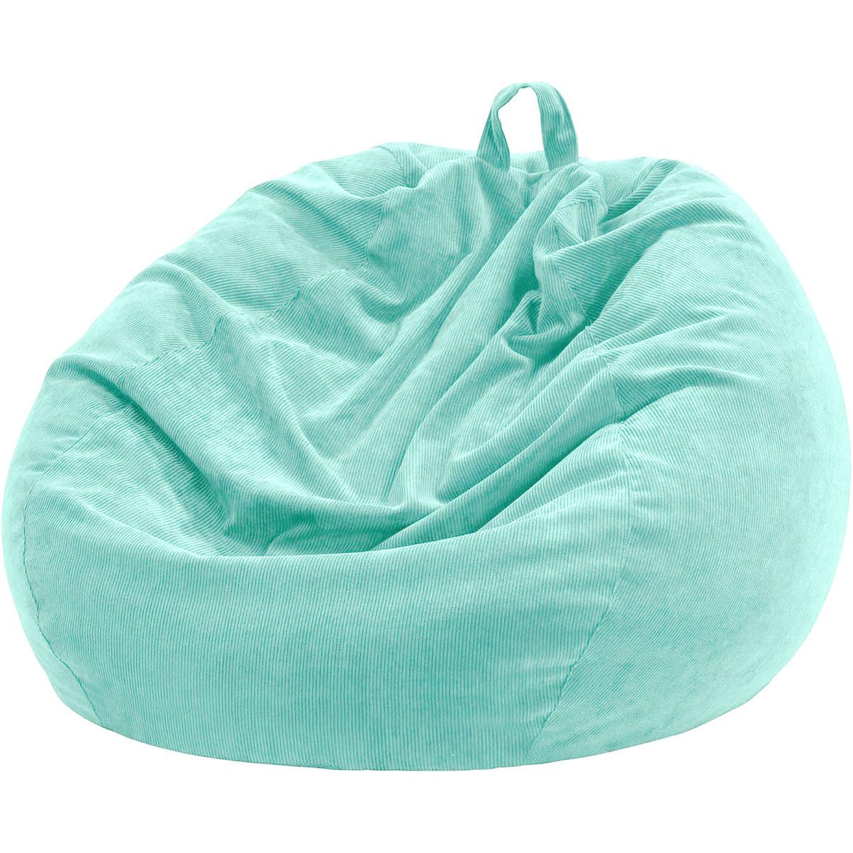 3 ft Bean Bag Chair Cover (No Filler) 35"×43" Large Stuffed Animal Storage Bean Bag Washable Beanbag Chair Cover Premium Corduroy Stuffable Bean Bag Cover for Adults,Kids,Platinum Gray 300L