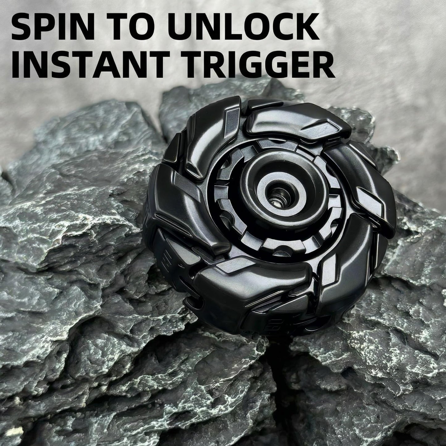 Stress Relief Metal Fidget Spinner for Adults, EDC Fidget Spinner with Open Armor Design & Smooth Spin. a Cool Fidget Toy for Teens & Adults(White Gold)
