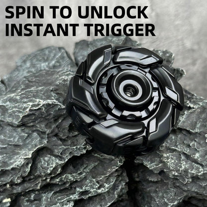 Stress Relief Metal Fidget Spinner for Adults, EDC Fidget Spinner with Open Armor Design & Smooth Spin. a Cool Fidget Toy for Teens & Adults(White Gold)