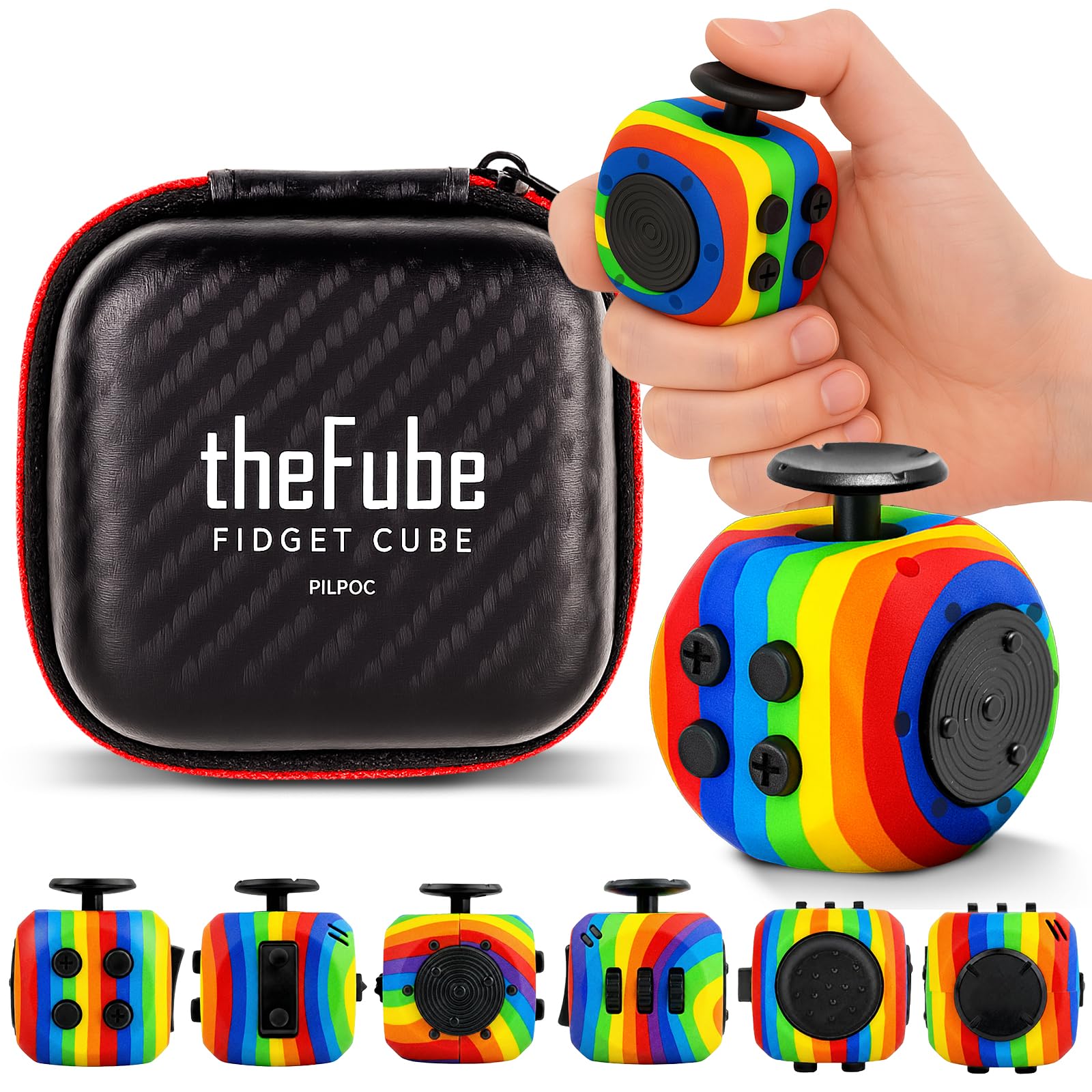 FIDGET CUBE- STRESS RELIEF DESK TOY FOR FOCUS AND AXIETY RELIEF