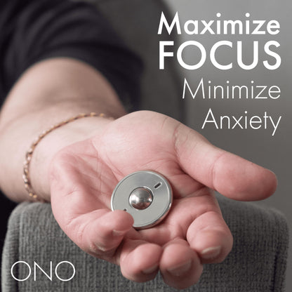 ONO Scroller - Handheld Fidget Toy for Adults | Help Relieve Stress, Anxiety, Tension | Promotes Focus, Clarity | Compact, Portable Design | Aluminum Grey