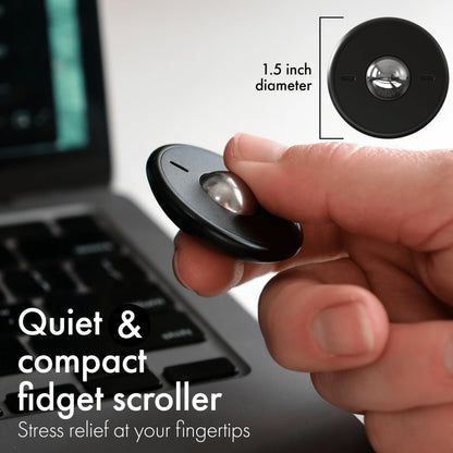 ONO Scroller - Handheld Fidget Toy for Adults | Help Relieve Stress, Anxiety, Tension | Promotes Focus, Clarity | Compact, Portable Design | Aluminum Grey
