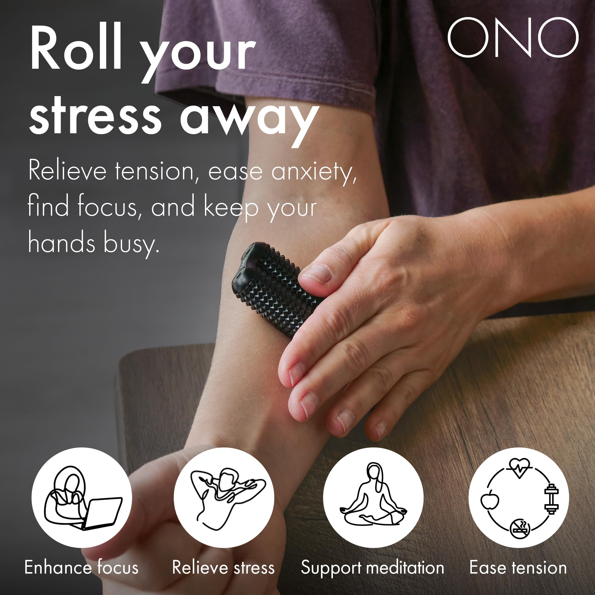 PREMIUM FIDGET ROLLER – STRESS RELIEF & FOCUS HAND TOOL