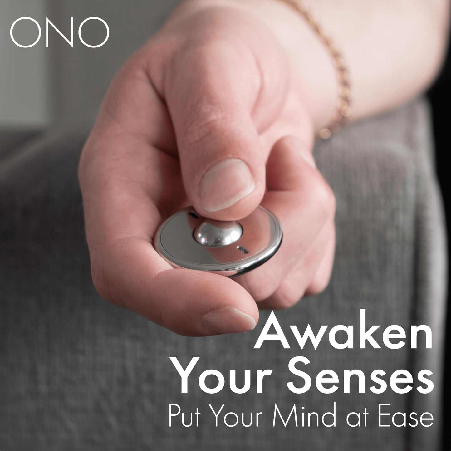 ONO Scroller - Handheld Fidget Toy for Adults | Help Relieve Stress, Anxiety, Tension | Promotes Focus, Clarity | Compact, Portable Design | Aluminum Grey