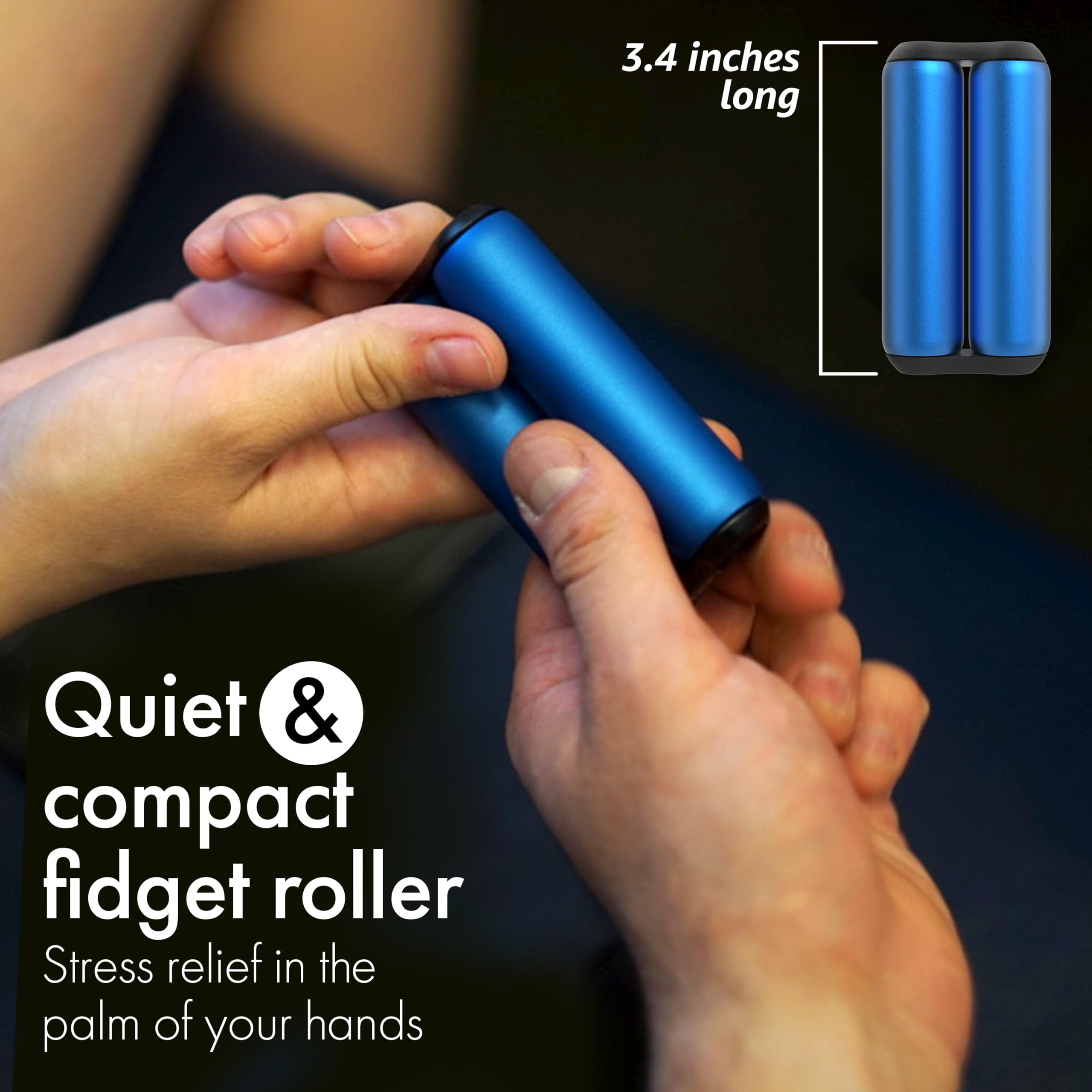 PREMIUM FIDGET ROLLER – STRESS RELIEF & FOCUS HAND TOOL